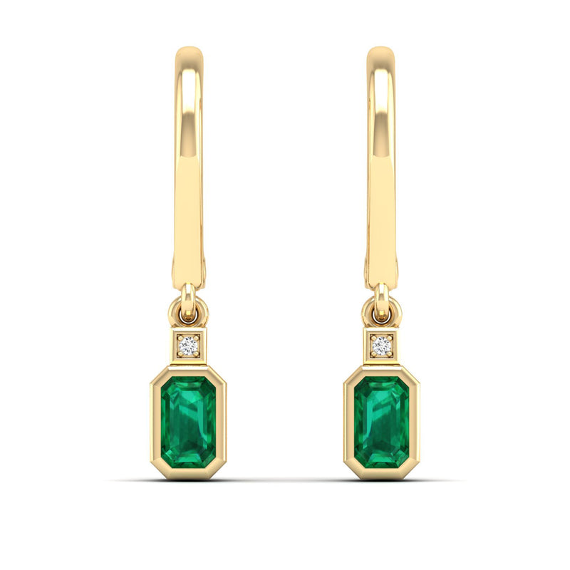 14K Yellow Gold - Emerald