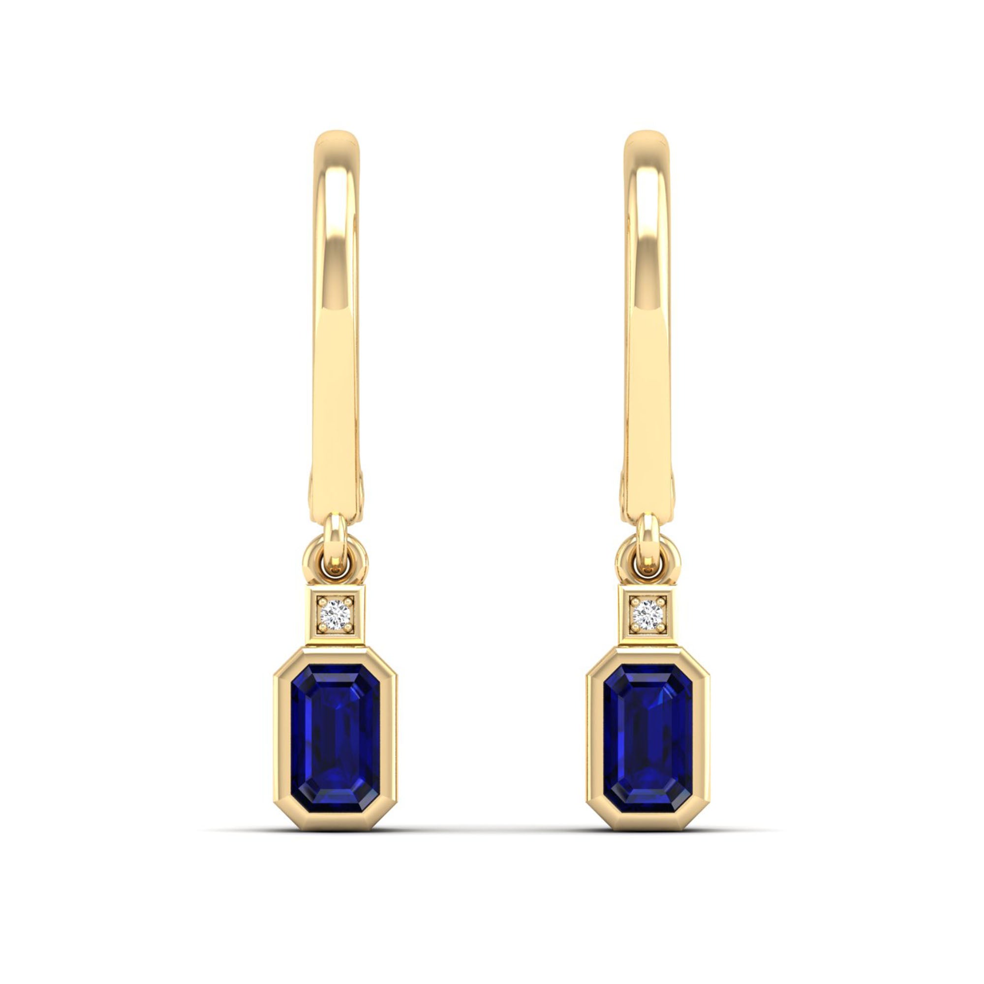14K Yellow Gold - Sapphire