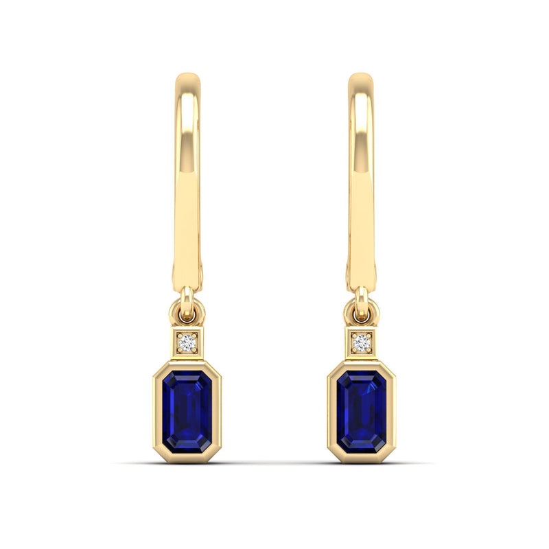 14K Yellow Gold - Sapphire