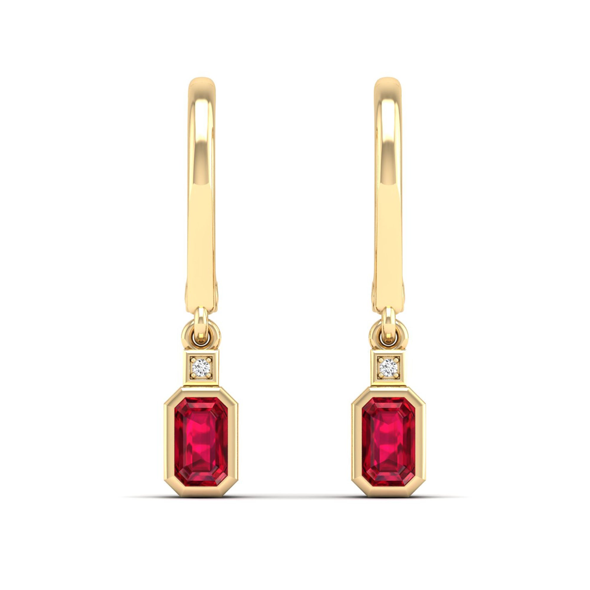 14K Yellow Gold - Ruby