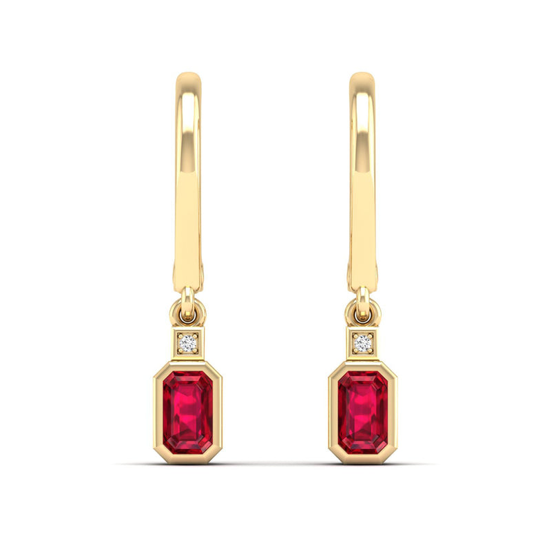 14K Yellow Gold - Ruby