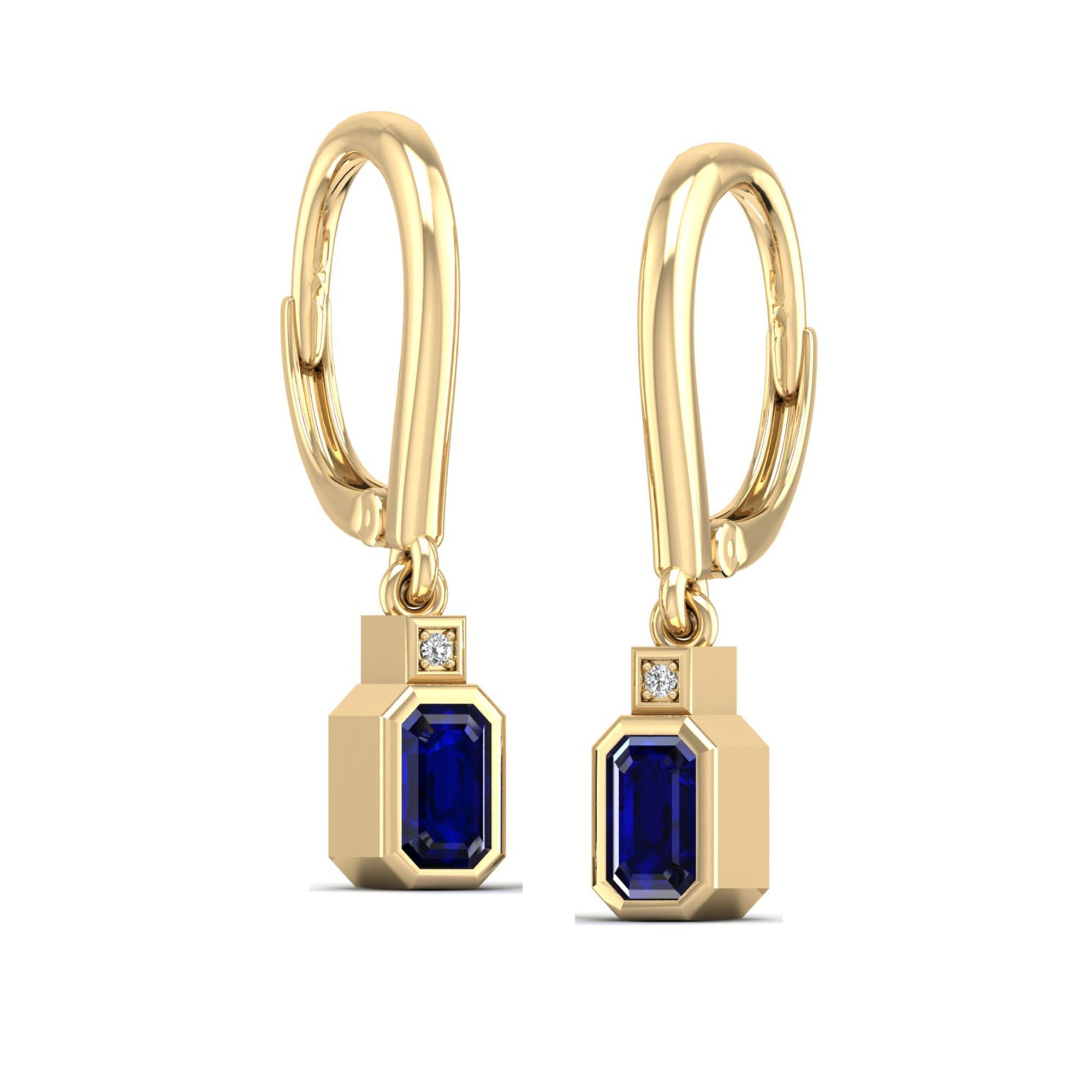 14K Yellow Gold - Sapphire