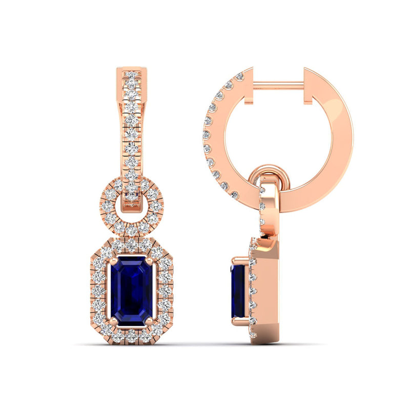 14K Rose Gold - Sapphire