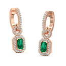 14K Rose Gold - Emerald
