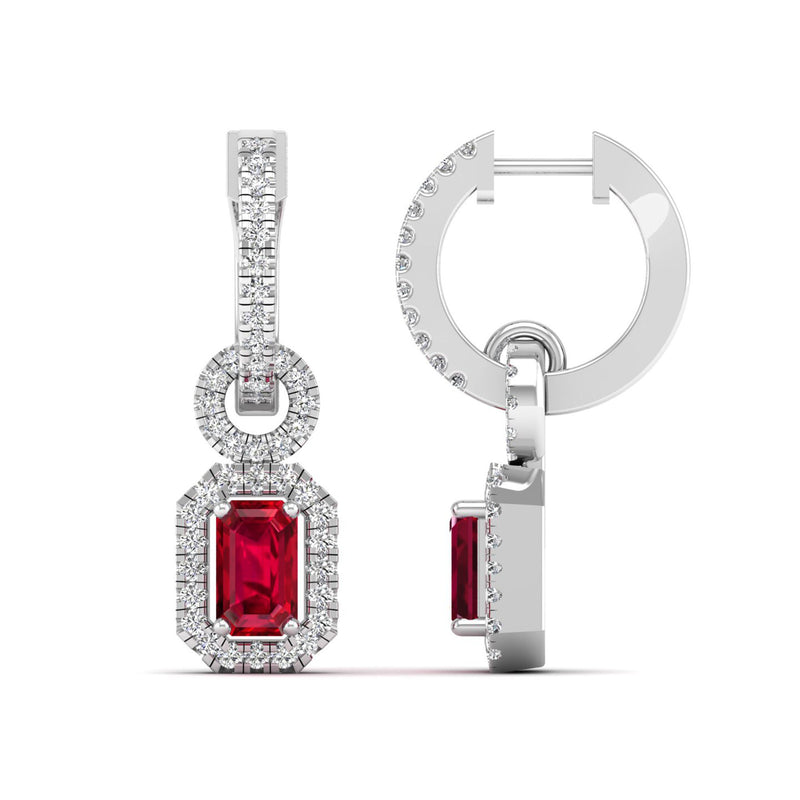14K White Gold - Ruby