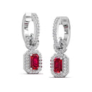 14K White Gold - Ruby