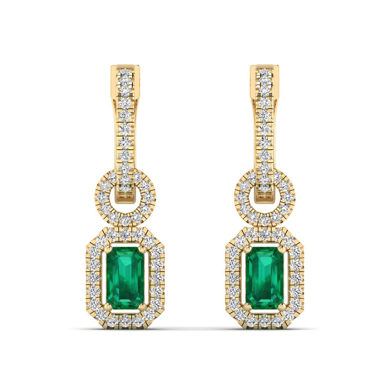 14K Yellow Gold - Emerald