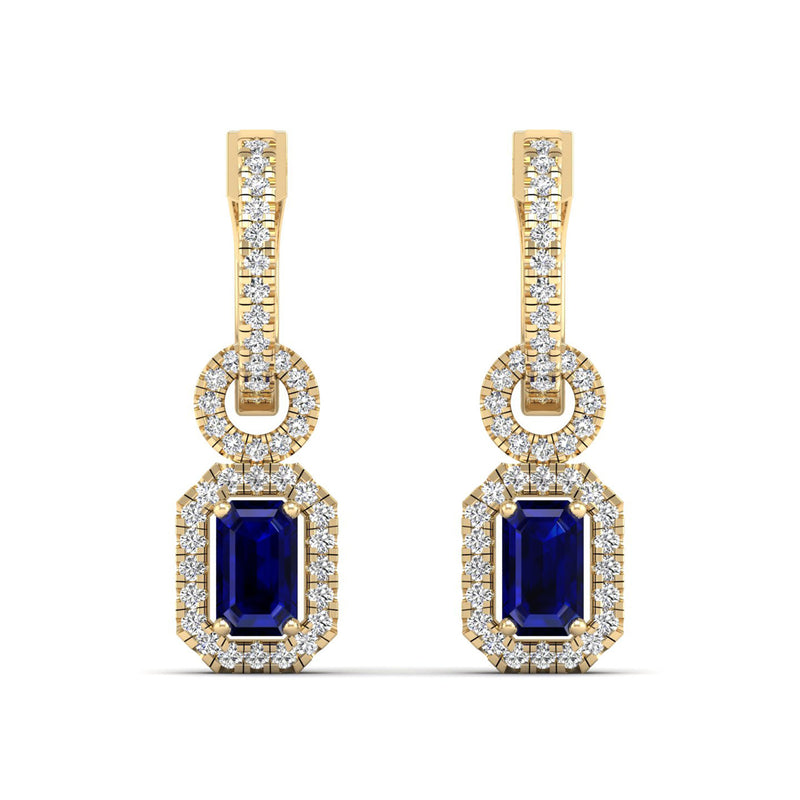 14K Yellow Gold - Sapphire