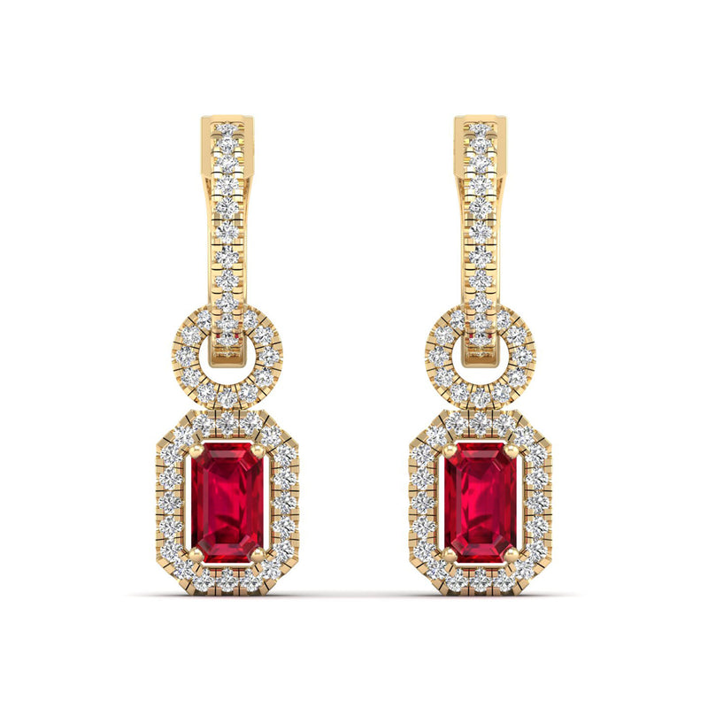 14K Yellow Gold - Ruby