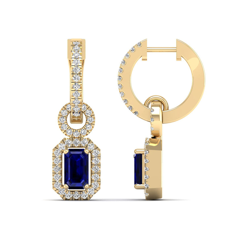 14K Yellow Gold - Sapphire
