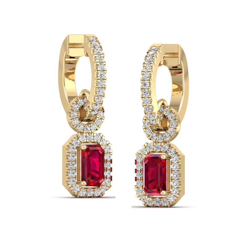 14K Yellow Gold - Ruby
