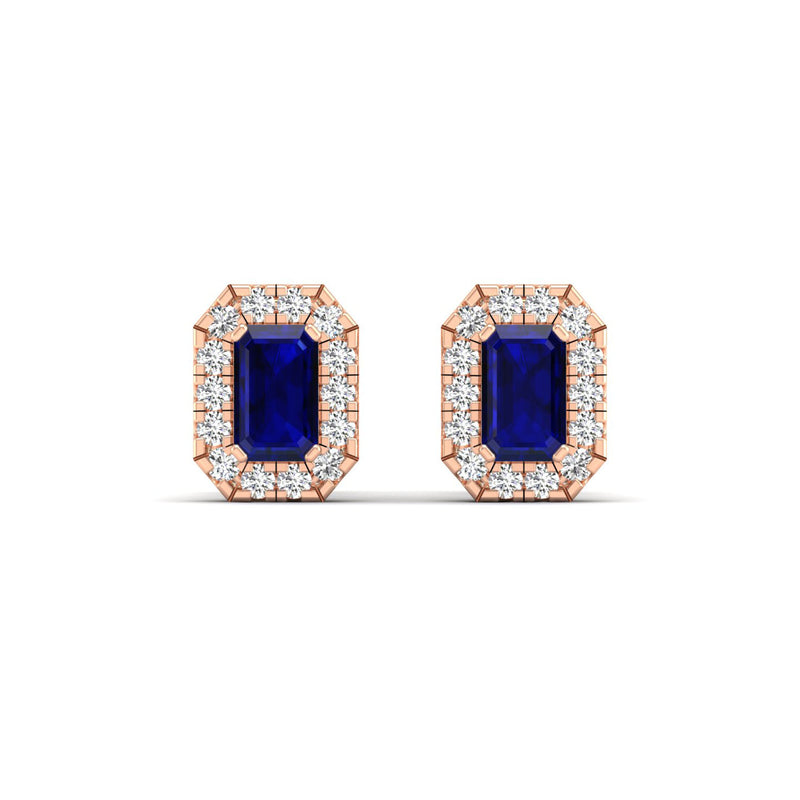 14K Rose Gold - Sapphire
