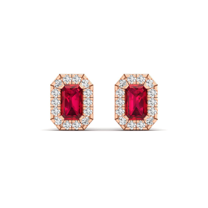 14K Rose Gold - Ruby