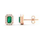 14K Rose Gold - Emerald