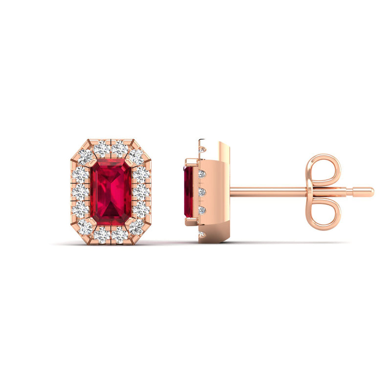 14K Rose Gold - Ruby