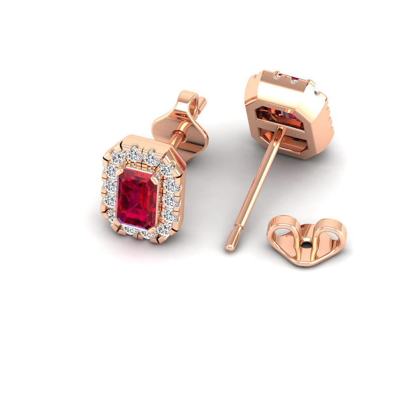 14K Rose Gold - Ruby