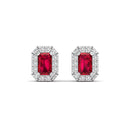 14K White Gold - Ruby