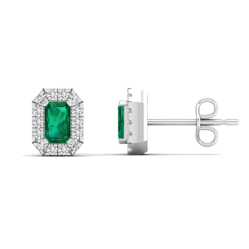14K White Gold - Emerald