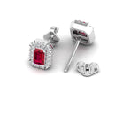 14K White Gold - Ruby