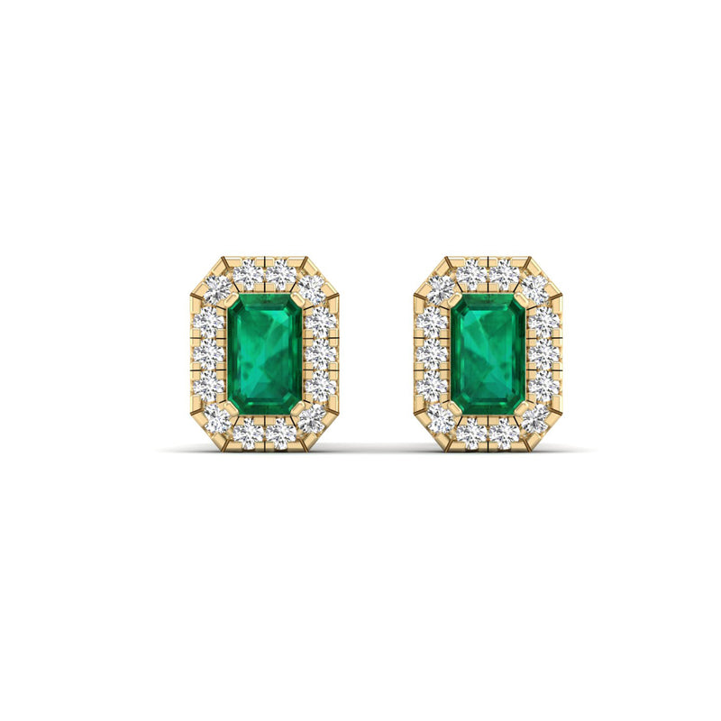 14K Yellow Gold - Emerald