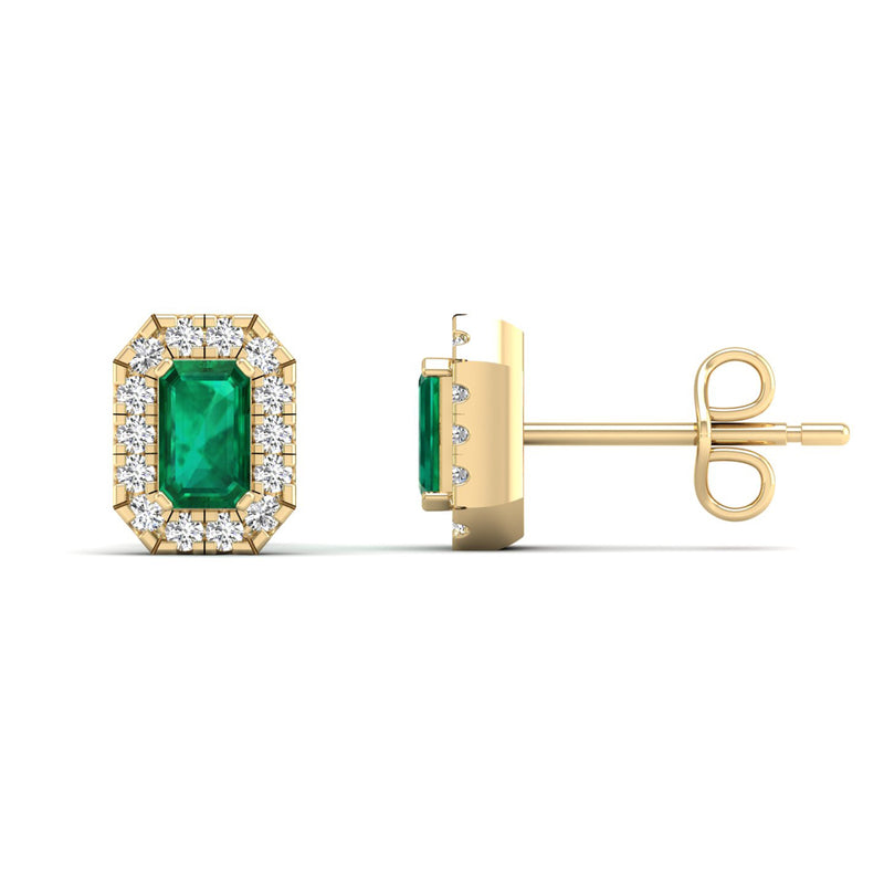 14K Yellow Gold - Emerald