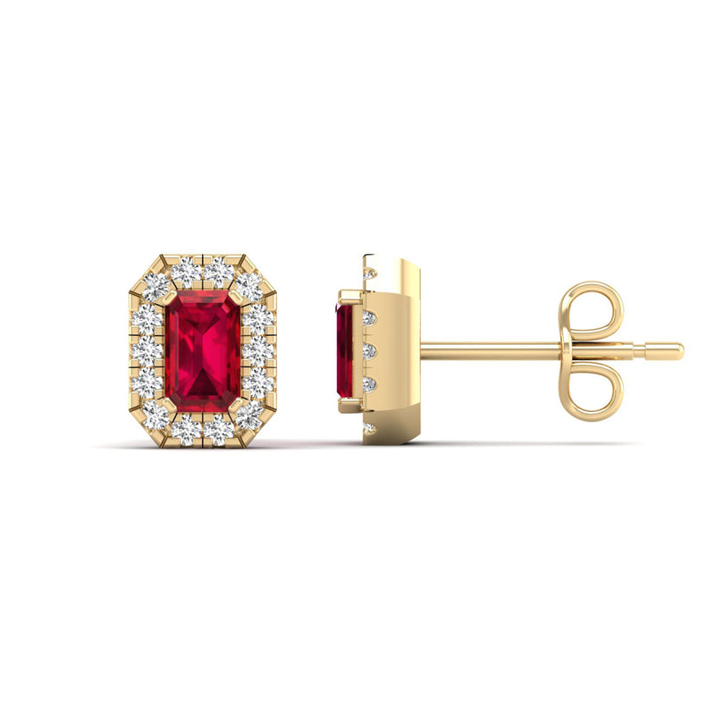 14K Yellow Gold - Ruby