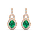 14K Rose Gold - Emerald