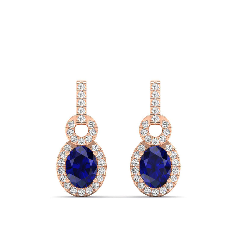 14K Rose Gold - Sapphire