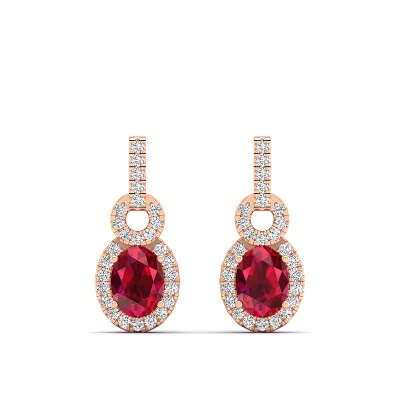 14K Rose Gold - Ruby