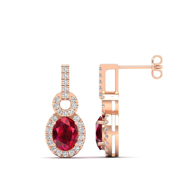 14K Rose Gold - Ruby