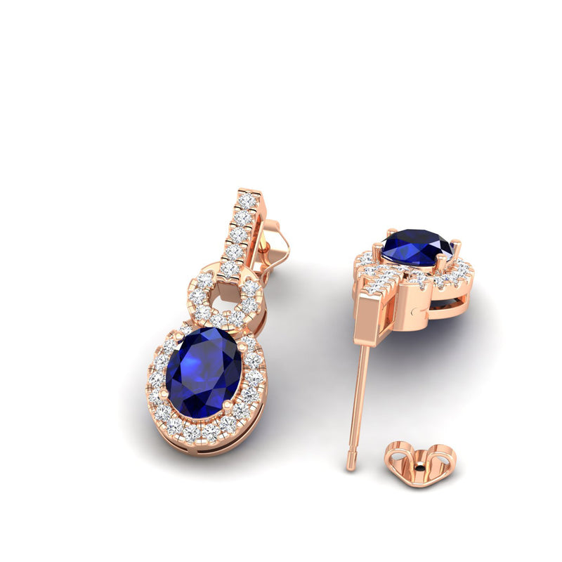 14K Rose Gold - Sapphire