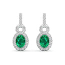 14K White Gold - Emerald