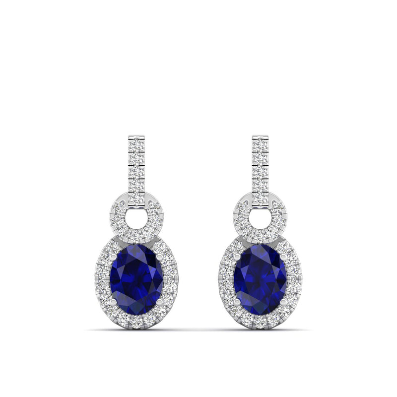 14K White Gold - Sapphire