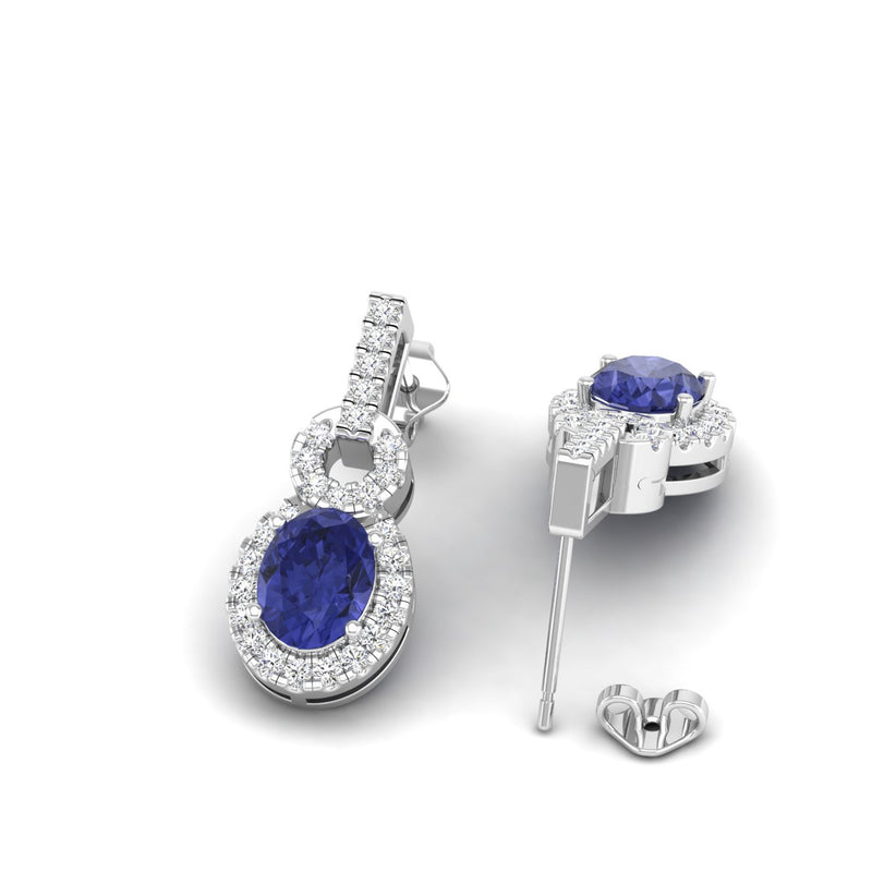 14K White Gold - Tanzanite