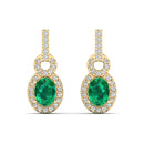 14K Yellow Gold - Emerald