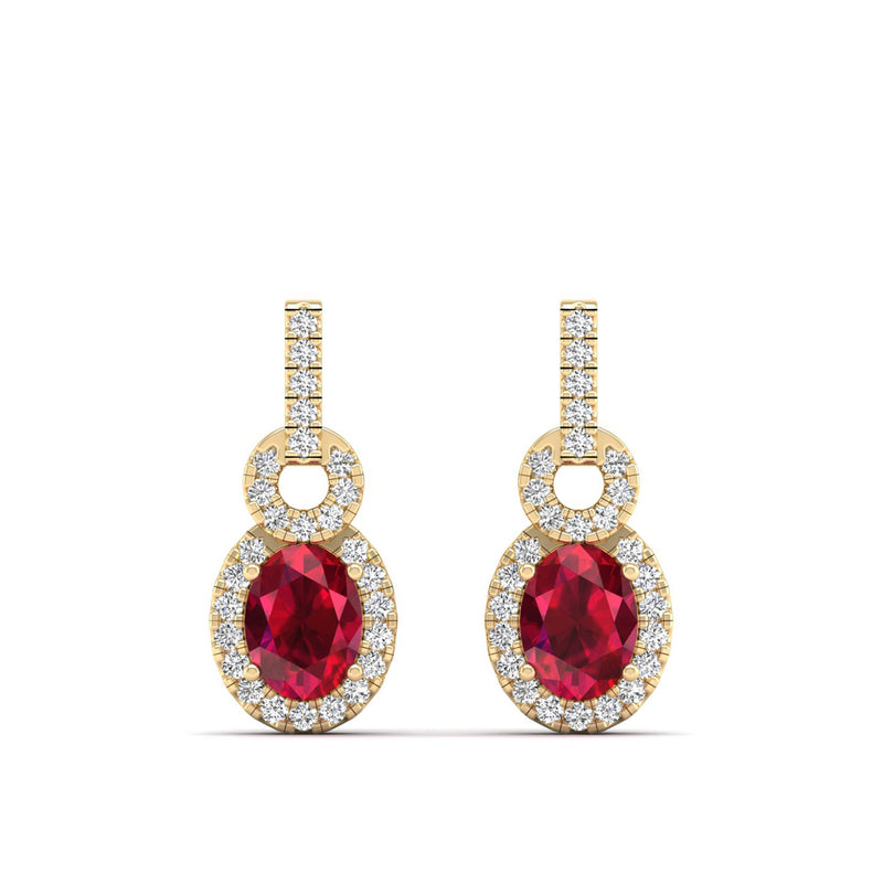 14K Yellow Gold - Ruby