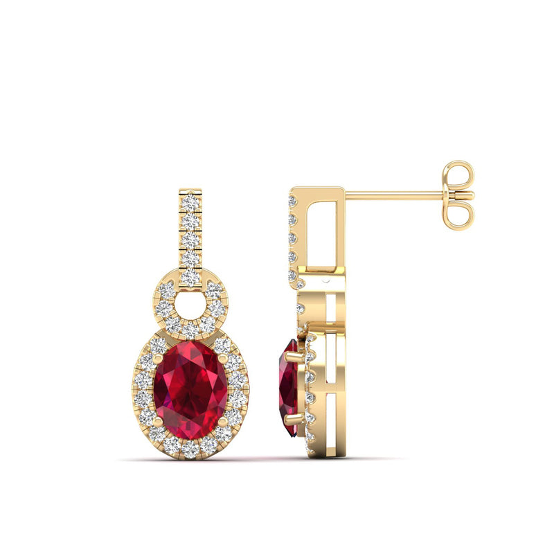 14K Yellow Gold - Ruby
