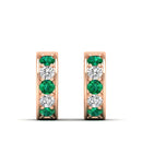14K Rose Gold - Emerald