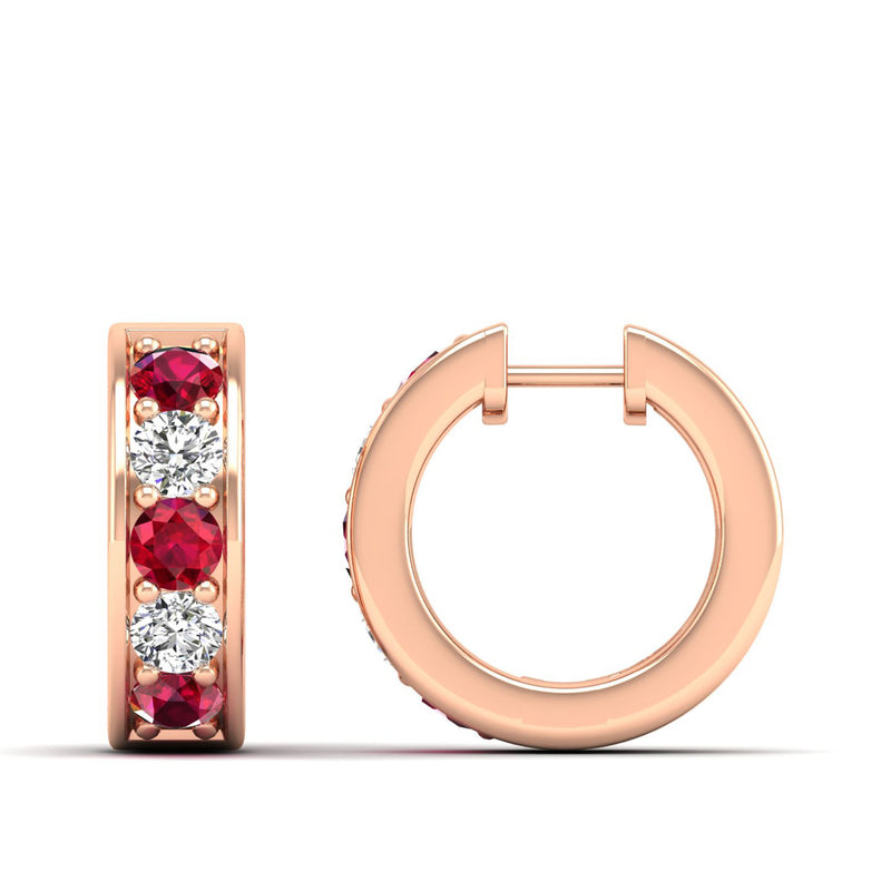 14K Rose Gold - Ruby