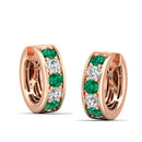 14K Rose Gold - Emerald