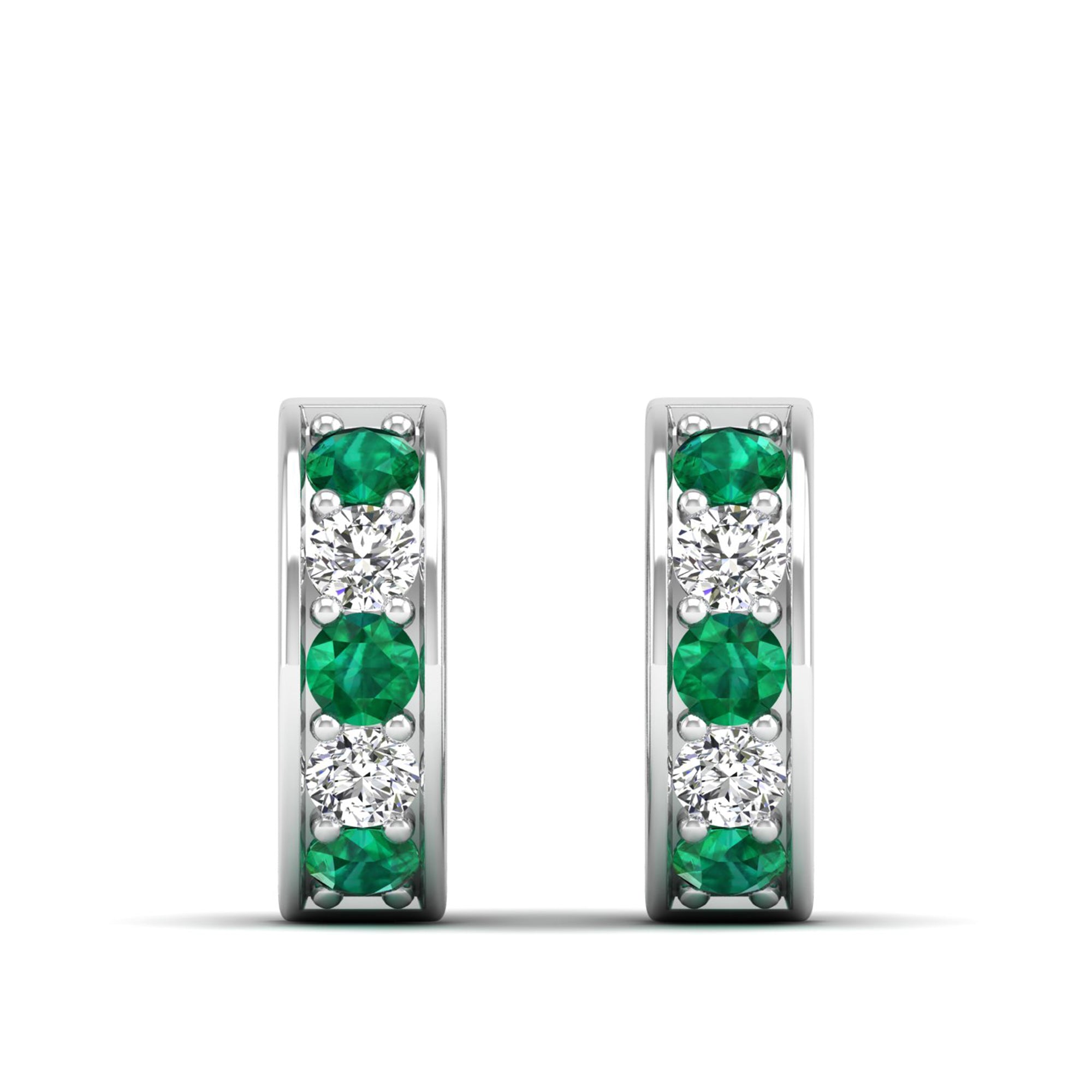 14K White Gold - Emerald