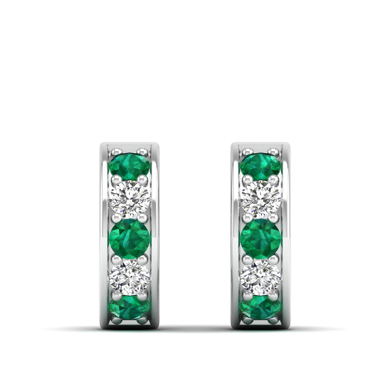 14K White Gold - Emerald