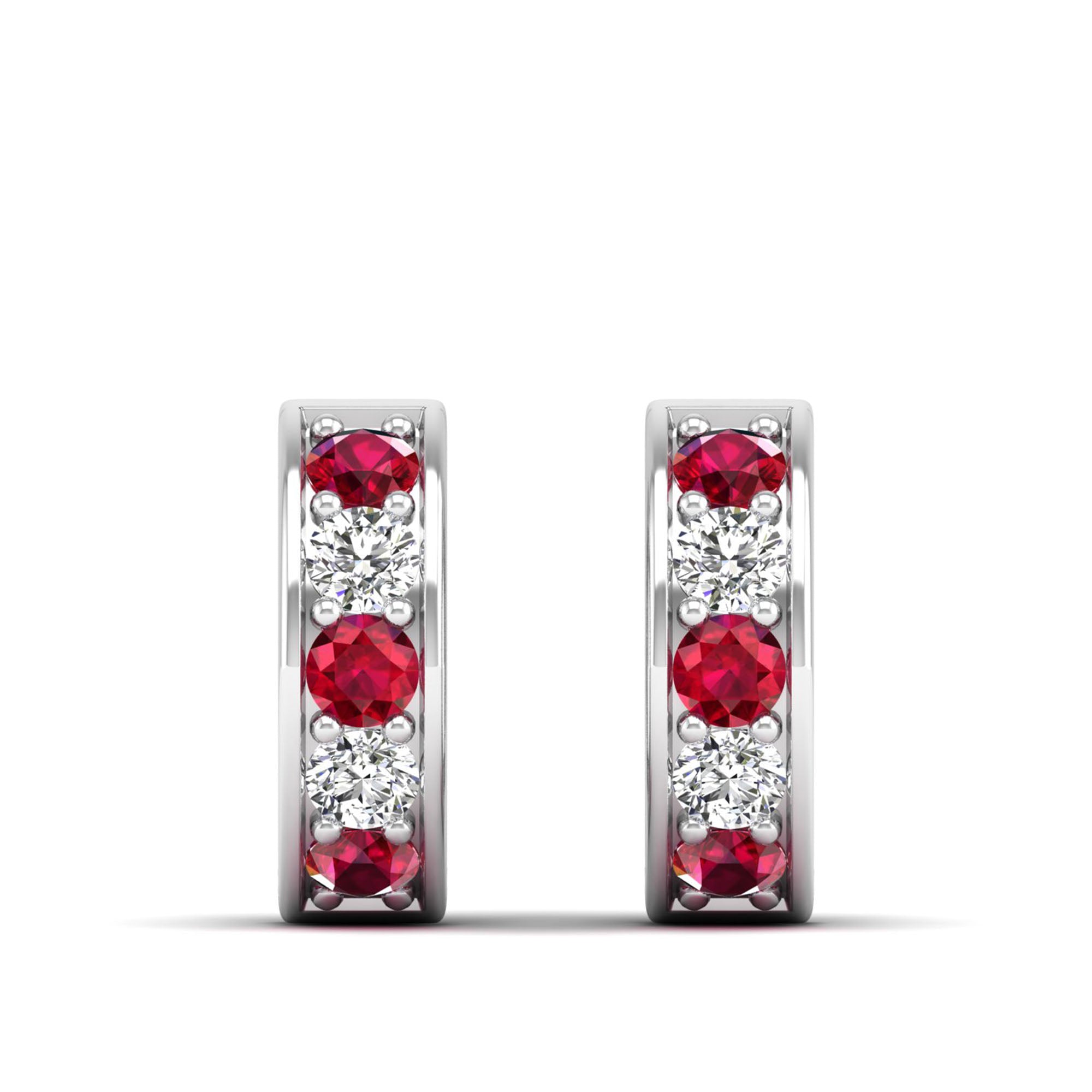 14K White Gold - Ruby