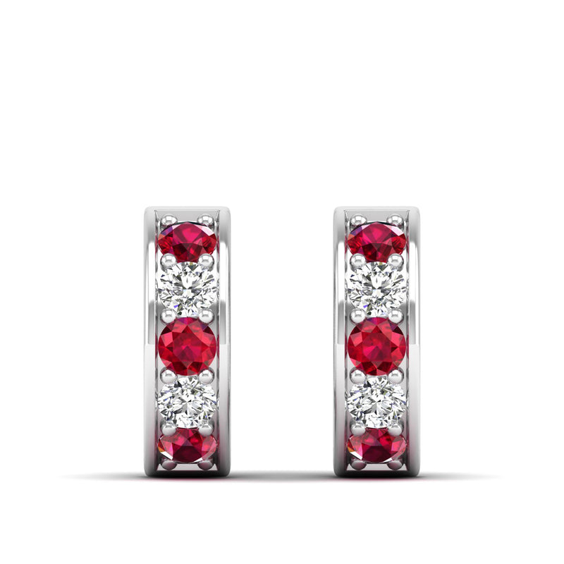 14K White Gold - Ruby