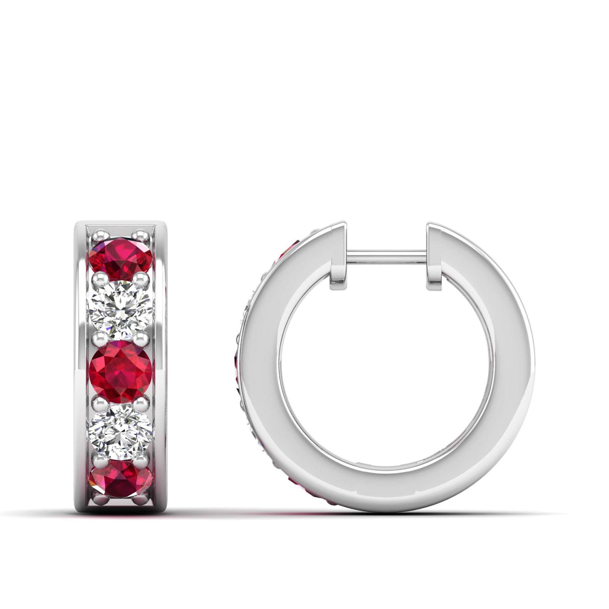 14K White Gold - Ruby