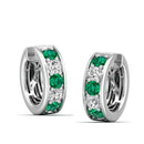 14K White Gold - Emerald