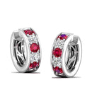 14K White Gold - Ruby