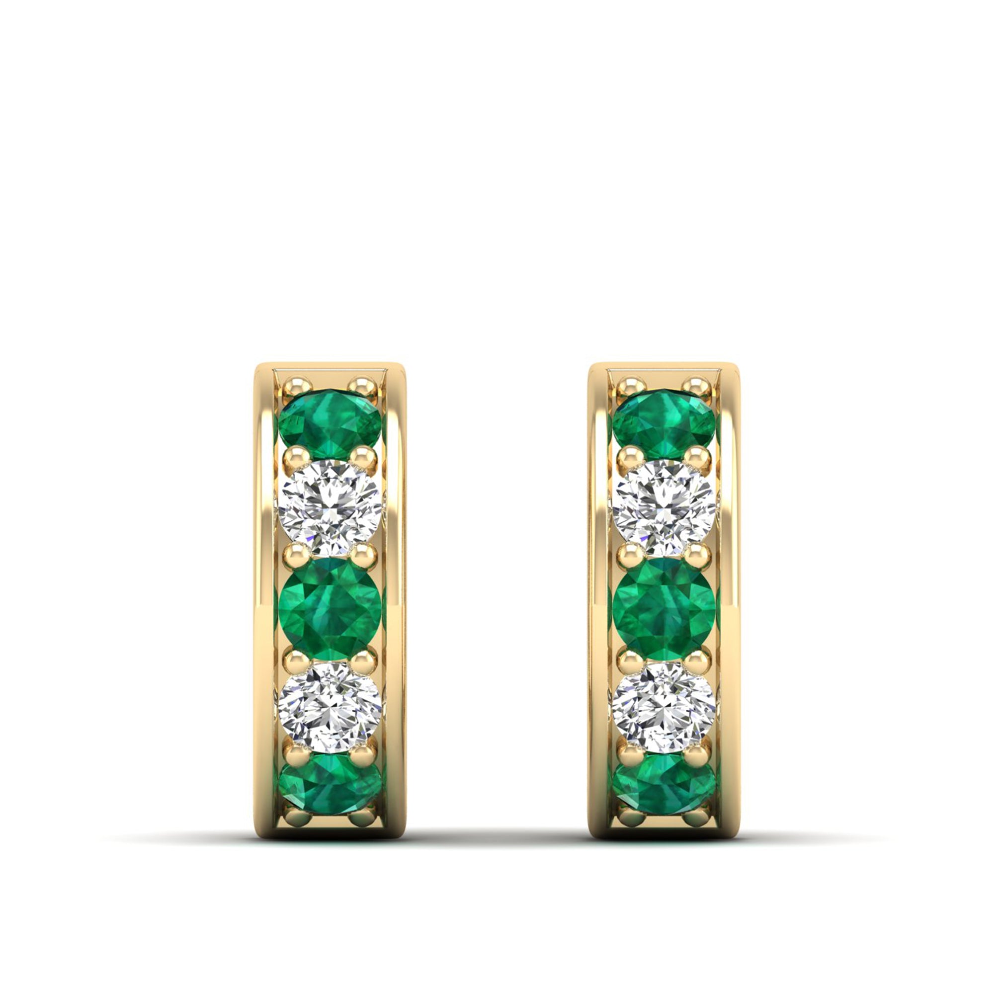 14K Yellow Gold - Emerald