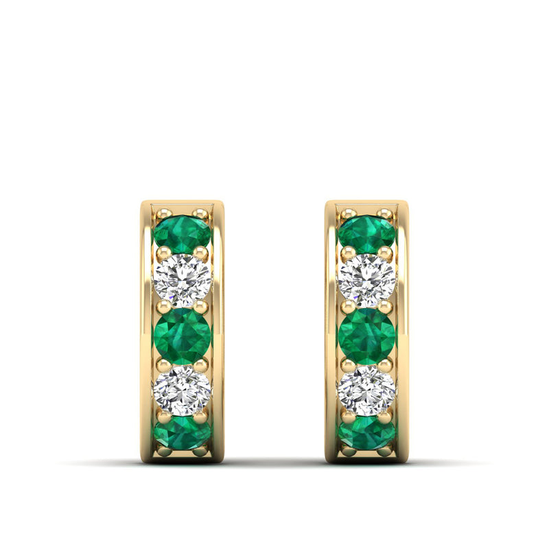 14K Yellow Gold - Emerald