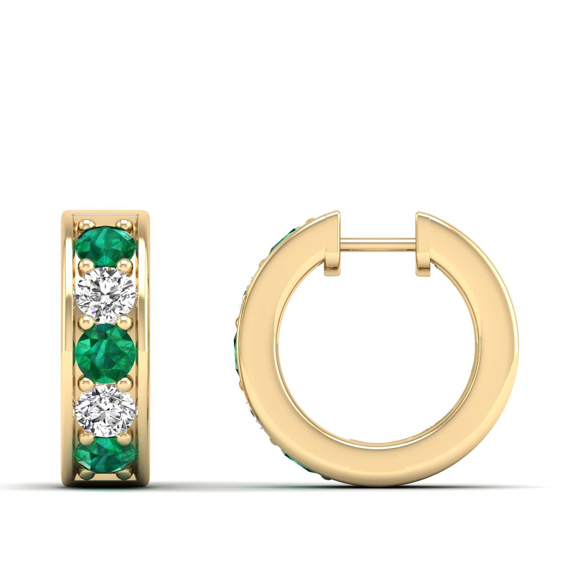 14K Yellow Gold - Emerald
